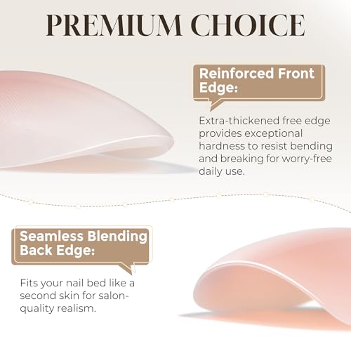 UNA GELLA Press On Nails Short Almond Ombre - 32 Reusable Gel Nails