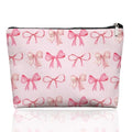 Bow Makeup Bag Make up Bag,Bow Pouch Cosmetic Bags for Women,Preppy Bow Gifts for Women Teen Girls