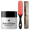 Pete & Pedro Soft Hair Putty 2 oz + Brush & Comb Set