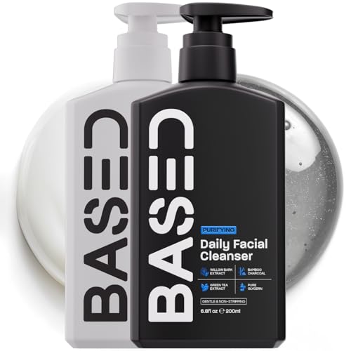 BASED Men's Daily Skincare Duo - Face Wash & Moisturizer