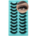 APCYUST Wispy Mink Lashes 10-15mm Short Cat Eye False Eyelashes Natural Look