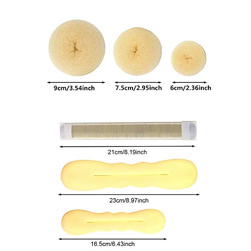 Foam Hair Bun Maker Set with French Twist Clip & Pins