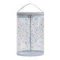 Clear Star Lotion Cylinder Bag for Toiletry,Waterproof PVC Sunscreen Travel Makeup Bag,Top Handle Cosmetic Bag Gift for Beach and Pool(02Light Blue)