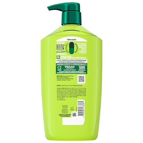 Garnier Fructis Grow Strong Thickening Conditioner for Fine Hair,Biotin-C,32.3 Fl Oz,(Packaging May Vary),(Pack of 2)