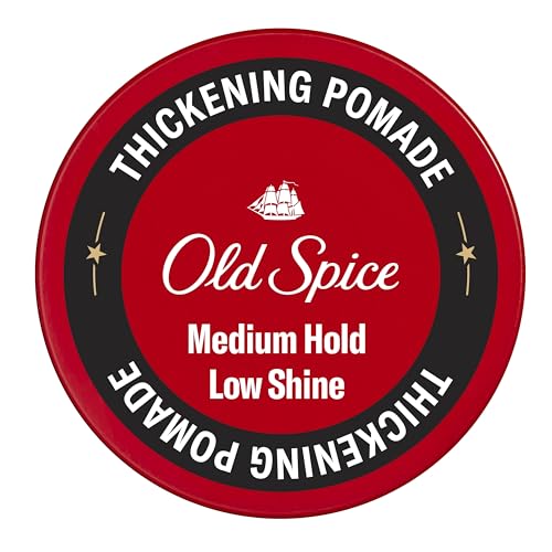 Old Spice Hair Thickening Pomade for Men, Medium Hold with Low Shine, 2.22 oz