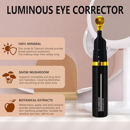Peach Under Eye Color Corrector for Dark Circles, 0.34 Fl Oz