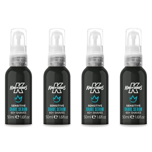 King of Shaves Advanced Sensitive Shaving Face Serum, Hydrating Serum For Men QUAD PACK 1.69 fl oz