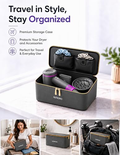 NUTROMO Fast Drying Ionic Hair Dryer with Carry Case