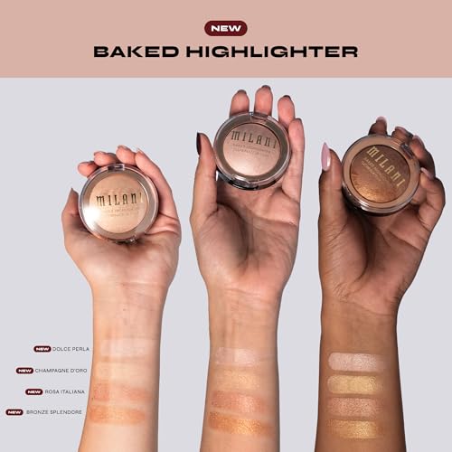 Milani Baked Highlighter Champagne D'oro - Long-Lasting Powder