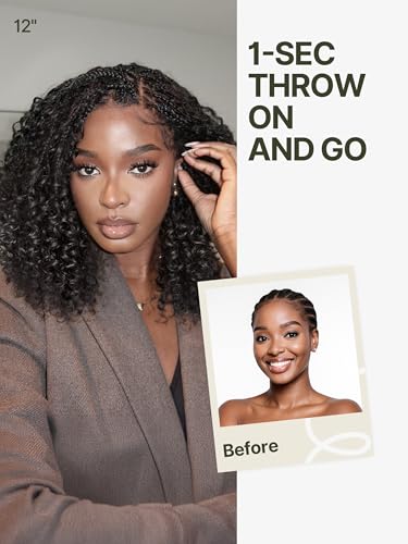 Frodio 13x6 HD Boho Braided Lace Wig 12" Glueless Pre-Cut