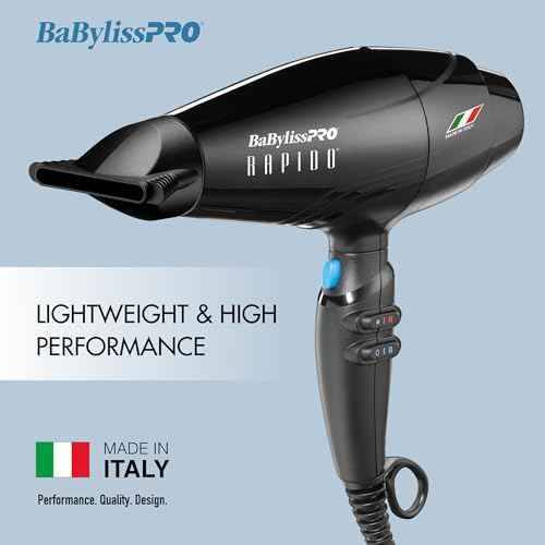Nano Titanium Italian Rapido Hair Dryer - Professional, Lightweight 2000 Watt Blow Dryer
