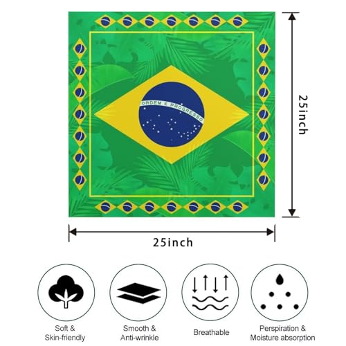 Patriotic Flag Bandana 25x25 - Versatile Scarf for Head, Neck & Hair