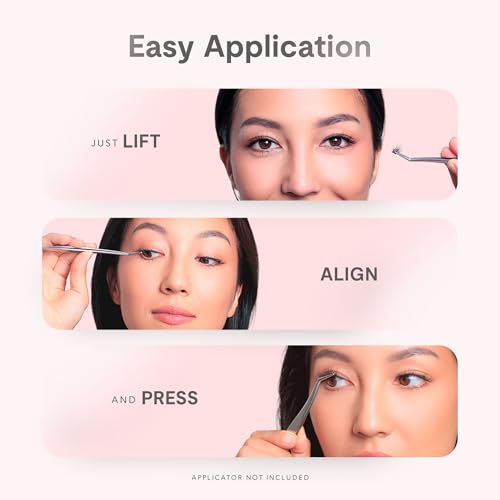 Silly George PopOn Lash 84 Cluster Pre-Glued Featherlight Bionic Silk 5 to 10 Day Wear Press-On Lash Bundle with 60 Pack MultiLength Plus 24 Pack Single Size Black Rosy 12mm