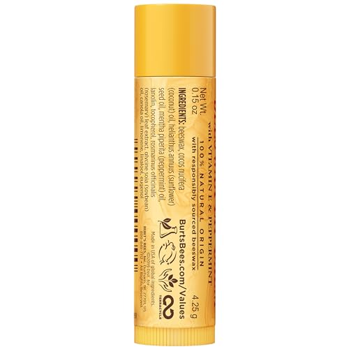 Burt's Bees Lip Balm - Original Beeswax 12 Count Pack in Bulk, Lip Moisturizer With Responsibly Sourced Beeswax, Tint-Free, Natural Origin Conditioning Lip Treatment, 12 Tubes, 0.15 oz