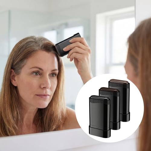Hair Color Stick with Built-in Comb - Temporary Gray Root Touch-Up Pen, 3-Pack