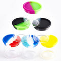 15ml Silicone Glass Wax Containers Airtight with Silicone Lid Concentrate Jars Multi Use (100)