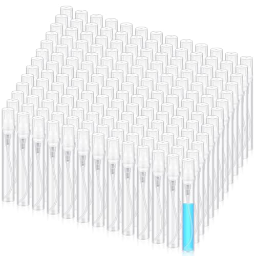 Zhehao 200 Pcs Mini Spray Bottles 5ml Clear Refillable Atomizers