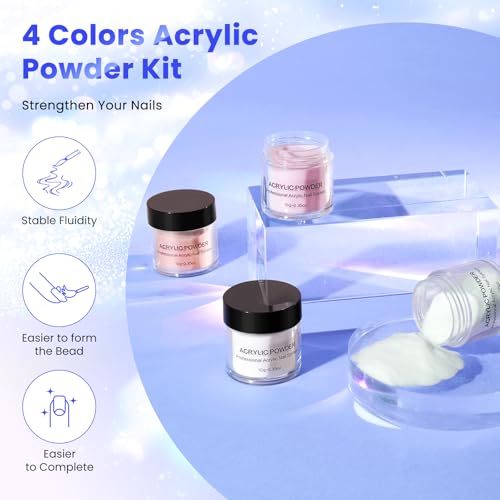 Acrylic Nail Kit for Beginners with UV Light & Practice Finger