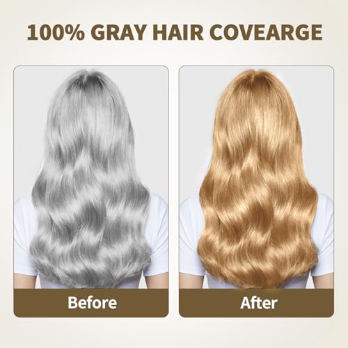 Blonde Hair Dye Shampoo for Gray Hair Coverage - 3 in 1