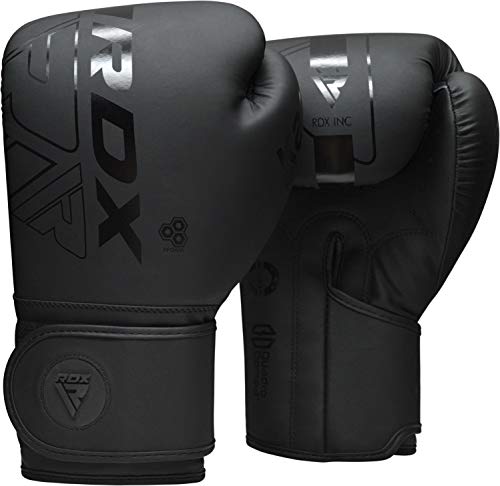 RDX Boxing Gloves Men Women, Pro Training Sparring, Maya Hide Leather Muay Thai MMA Kickboxing, Adult Heavy Punching Bag Gloves Mitts Focus Pad Workout, Ventilated Palm