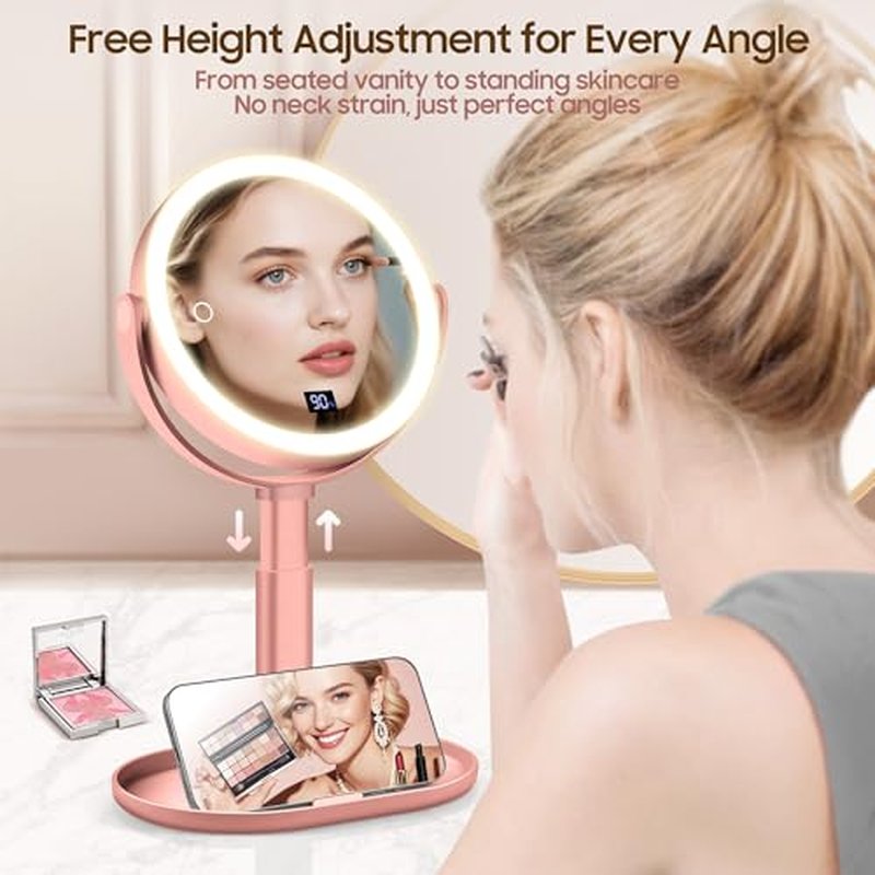 30X Magnifying Makeup Mirror with Light & Digital Display