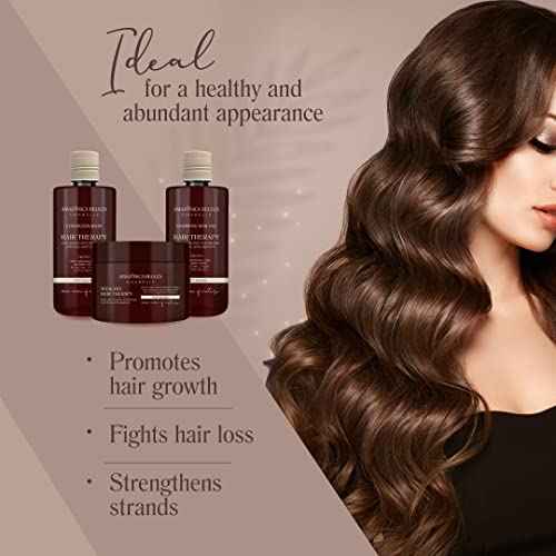 AMAZONICA BELEZA Hair Therapy Kit - Shampoo, Conditioner, Hair Mask (300ml/10.1 Oz) | Professional Line | Removes Oiliness, Prevents Hair Loss, Promotes Growth