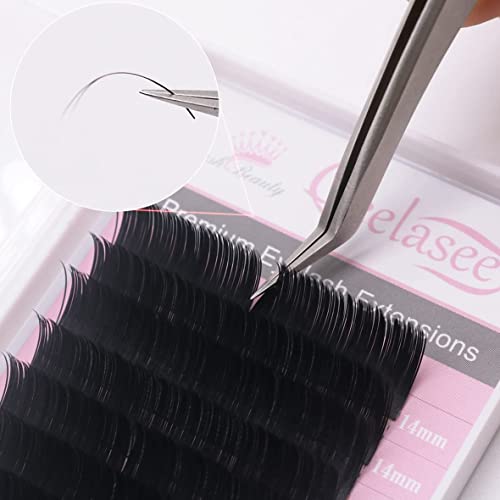 Ellipse Eyelash Extension 0.20mm D Curl 13mm Flat False Mink Individual Eyelash Extension Professional Salon Use