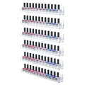 FEMELI Nail Polish Wall Rack: 6 Shelves 15 Inch Clear Acrylic Nail Polish Organizer for 66-90 Bottles Multi-Purpose Acrylic Floating Shelves (15 Inch, Clear) | 66-90 Bottles, Multi-Purpose