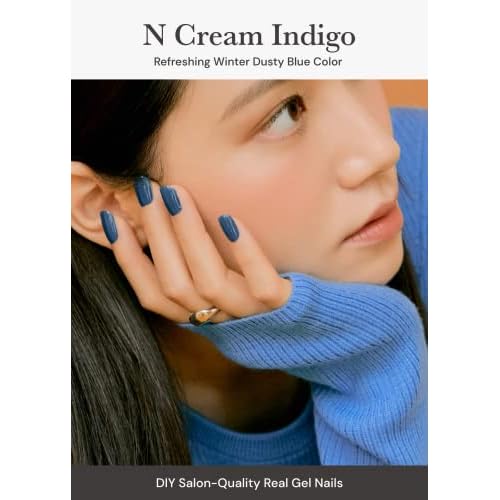ohora Semi Cured Gel Nail Set of 2 (N Cream Sky & N Cream Indigo) - Professional Salon-Quality Nail Care
