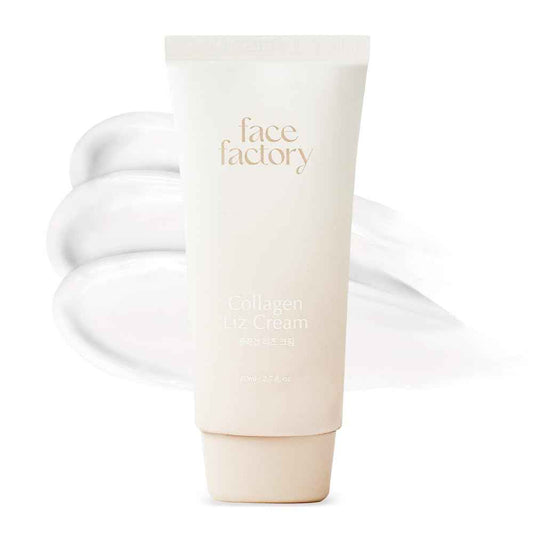 FaceFactory Collagen Liz Cream, Deep Hydration, Face Moisturizer, Korean skincare, Fast Absorbing, Non-Greasy, EWG Green Ingredients, Non-Sticky, Collagen-Based, Firming, Wrinkle care (80ml/2.7fl oz)