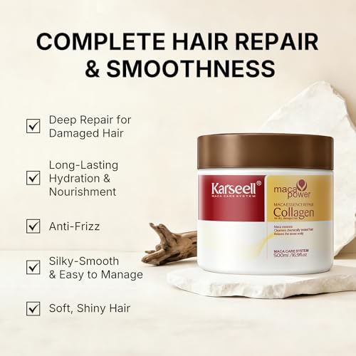 Karseell Collagen Hair Treatment Mask - Deep Repair for All Hair Types, 500ml