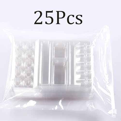 HOINCO 25PCS Disposable Tattoo Cartridge Tray,Plastic Tattoo Cartridge Cup Holder For Working Cup Cleaning Cup