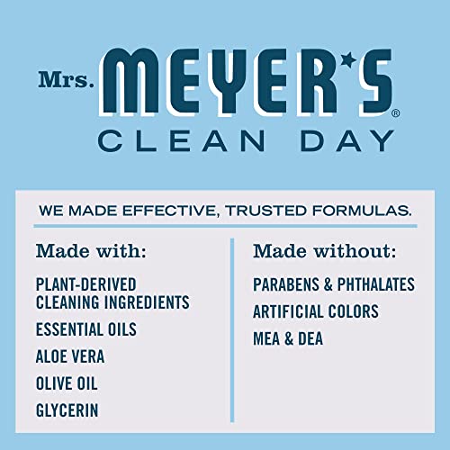 MRS. MEYER'S CLEAN DAY Foaming Hand Soap Dispenser & Concentrate Starter Kit,1 Glass Dispenser (10 Fl. Oz.) & 2 Concentrated Refills (2 Fl.Oz. each),Rain Water, Makes 20 Fl. Oz. of Foaming Soap Total