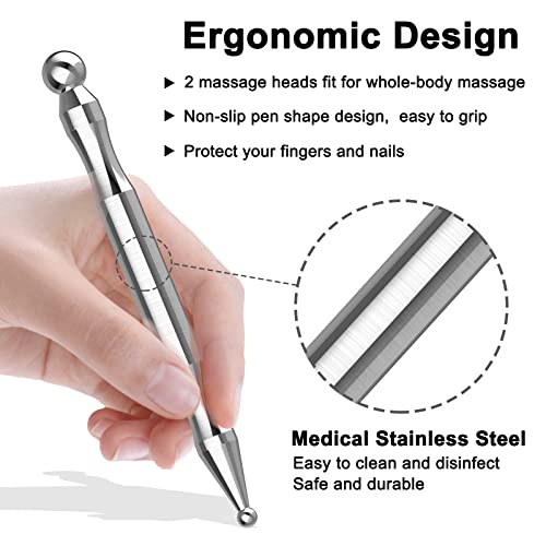 Melonsun Stainless Steel TMJ Massager Pen for Jaw Clenching Relief