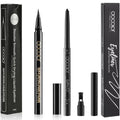docolor Waterproof Eyeliner Pen Super Slim Precise All Day Eye Liner Gel (Black & Blue, 2PCS)
