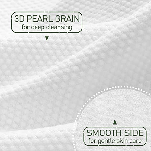 Bamboo Viscose Disposable Face Towel Biodegradable Large Dry Face Wipes 60 Count Extra Thick Soft Clean Facial Towels for Sensitive Skin, Makeup Removing, Facial Cleansing, Nursing, Travel