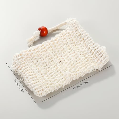 8-Pack Cotton Linen Soap Saver Bags with Drawstring
