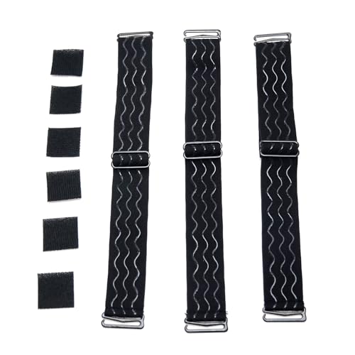 Adjustable Elastic Wig Band with Hooks No Slip Band 3 Pack Black - Wig Accessories