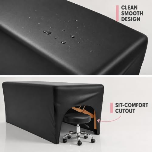 Onism Waterproof PU Leather Lash Bed Cover - 6ft Massage Table Sheet