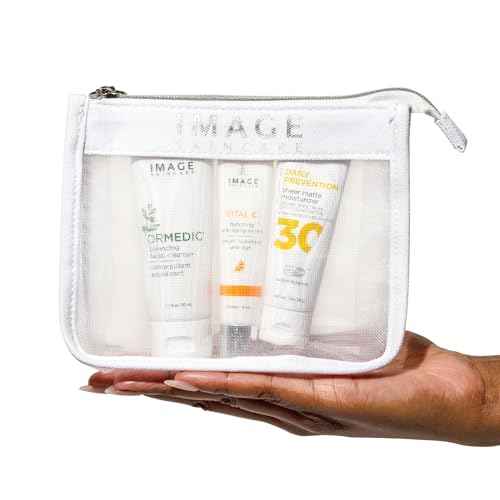 IMAGE Skincare, Ready Set Discover, 3-Piece Travel Ready Holiday Skin Care Gift Set, with Face Wash, Serum, and Moisturizer