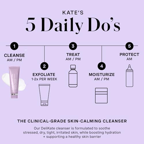 Kate Somerville DeliKate Soothing Cleanser ? Hydrating Face Wash for Sensitive Skin, Clinically Proven to Relieve Redness, Irritation & Tightness, 4 Fl Oz