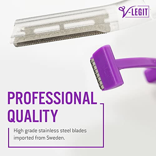 Dermaplaning Tools - Exfoliating Facial Razor Dermaplane for Women & Men Shaver to Exfoliate Refresh the Skin Peach Fuzz Eyebrow Hair Removal Blade 4 count Bonus Defining Shaper