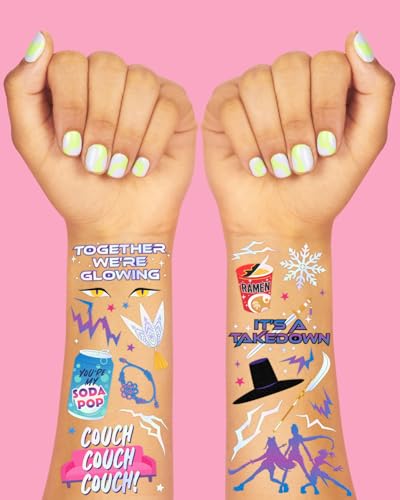 xo, Fetti Pop Star Temporary Tattoos - 68 Iridescent Foil Designs