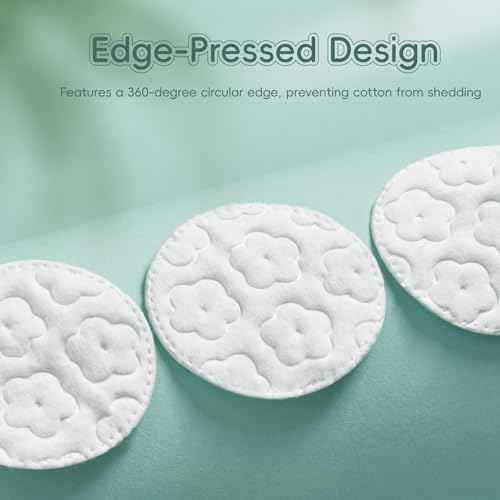 GWT Premium Cotton Rounds for Face, 100% Pure & Lint-Free Cotton Pads, Soft & Absorbent Makeup Remover, Hypoallergenic, Multi-Layer Design (100 Count (Pack of 3))