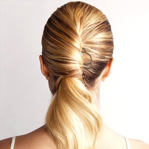 8-Piece Metal Hair Combs for Buns, U-Shape Hair Pins Bronze