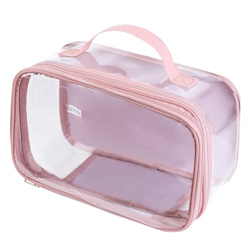 Clear Travel Makeup Bag - TSA Approved Toiletry Organizer