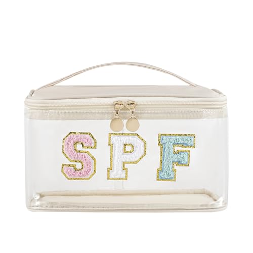 Clear Waterproof Summer Makeup Bag - Travel Toiletry Case