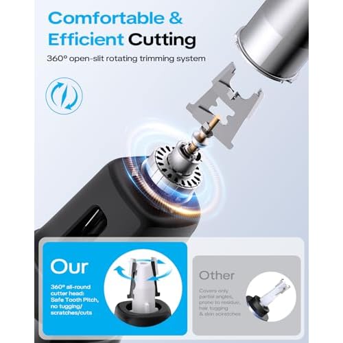 Nose & Ear Hair Trimmer Replacement Head Men for O Blade QP2834 QP2724 QP2520/30, QP2620/30, QP65XX Pro, 360¡Æ Rotary, Smooth Gentle Effective Hair Removal, Easy Clean/Replace, 1PC Black