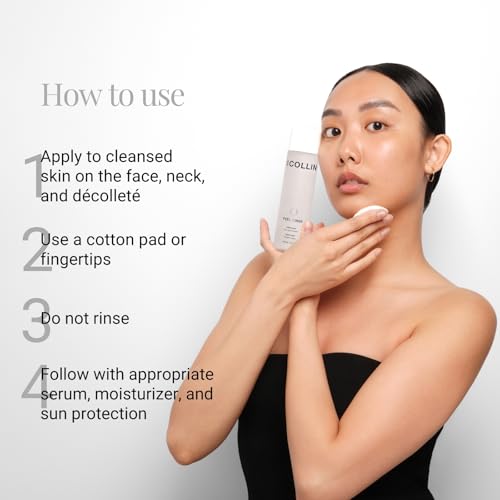 G.M. COLLIN Peel Toner Exfoliant | Daily Leave-On Liquid with AHA BHA PHA | Salicylic Acid Toner for Pores & Smooth Skin | Aloe Vera Soothes & Hydrates