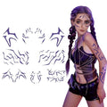 8Pcs K-Pop Rumi Temporary Tattoos - Water Resistant Body Art